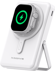 Xssive 3-in-1 magnetische 15-W-Powerbank inkl. Kabel, 10.000 mAh, XSS-PB53W – Weiß