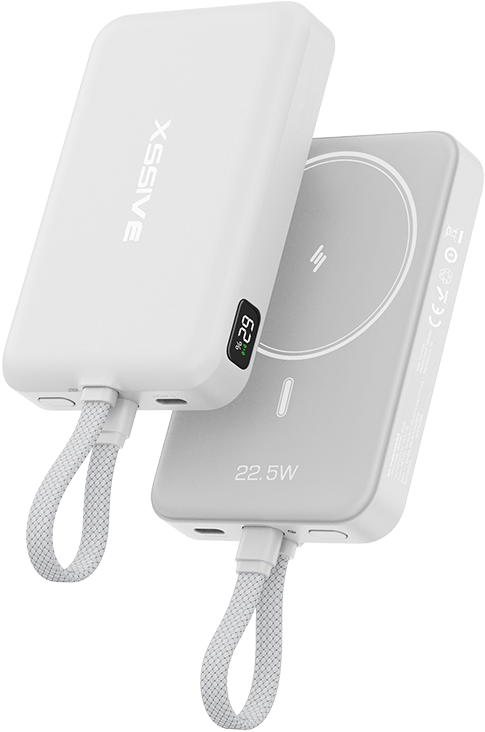 Xssive Magnetische kabellose Powerbank inkl. Kabel 10.000 mAh XS-PB51W - Weiß