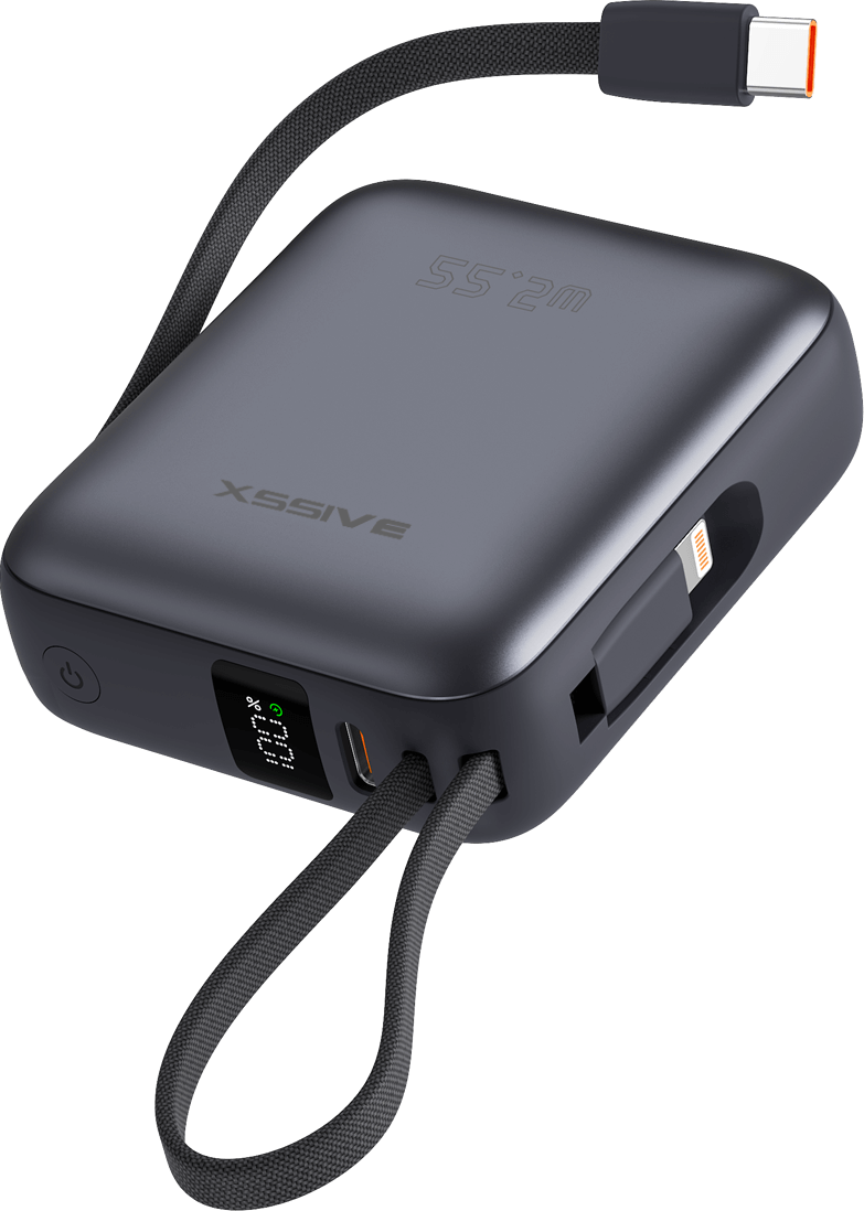 Xssive Mini Powerbank Fast Charge inkl. Kabel 10000mAh XSS-PB45 Mini - Schwarz
