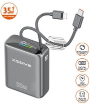 Xssive Mini-Powerbank Ultra Fast Charge PD 35 W mit Kabel 10000 mAh XSS-PB54