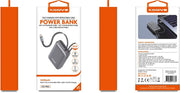 Xssive Powerbank Fast Charge mit ausziehbarem Kabel 10000mAh XSS-PB52