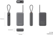 Xssive Powerbank Fast Charge mit ausziehbarem Kabel 10000mAh XSS-PB52
