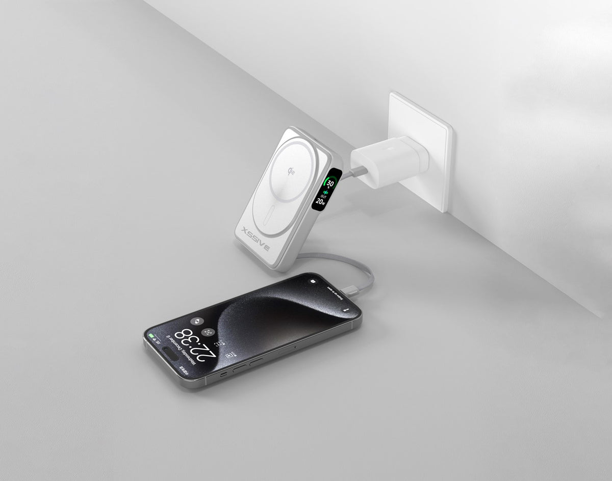 Xssive Qi2 Magnetische Wireless-Powerbank inkl. Kabel 10.000 mAh XS-PB43NW - Weiß