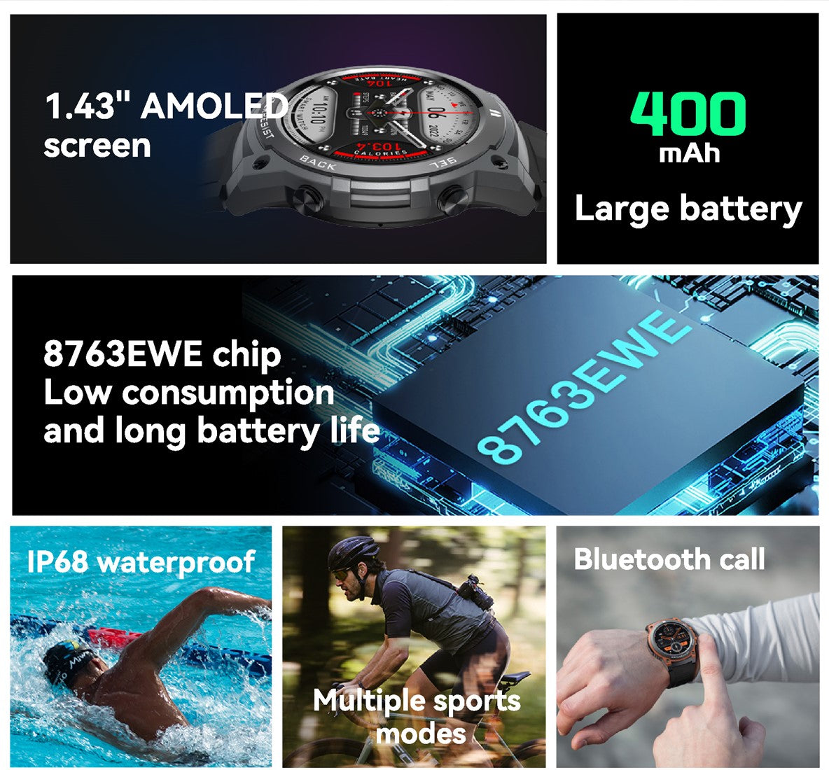 Xssive Smartwatch XSS-SW13 - Schwarz