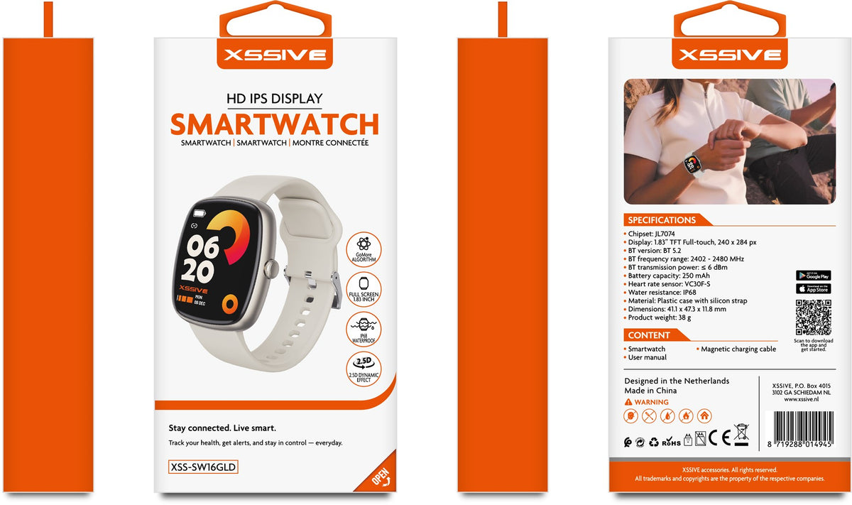 Xssive Smartwatch XSS-SW16GLD - Gold