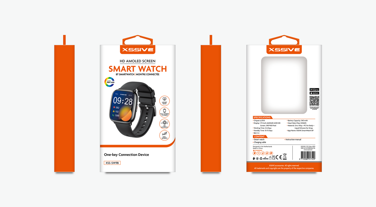 Xssive Smartwatch XSS-SW9B - Schwarz