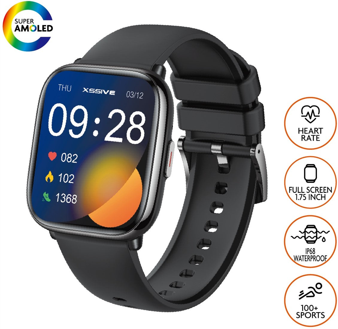 Xssive Smartwatch XSS-SW9B - Schwarz