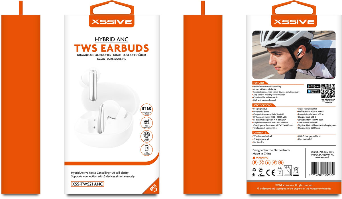 Xssive Kabellose Earbuds mit ANC XSS-TWS21 - Weiß