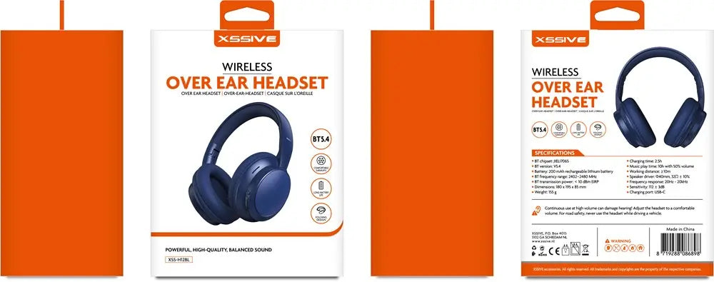 Xssive Wireless Over-Ear Headset XSS-H12BL - Blau