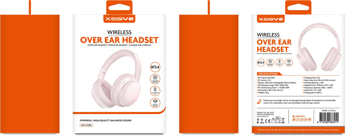 Xssive Wireless Over-Ear Headset XSS-H12RG - Roségold